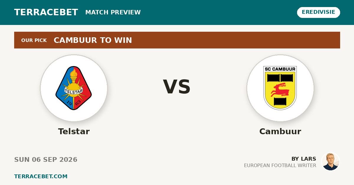 Telstar vs Cambuur preview by Lars for TerraceBet