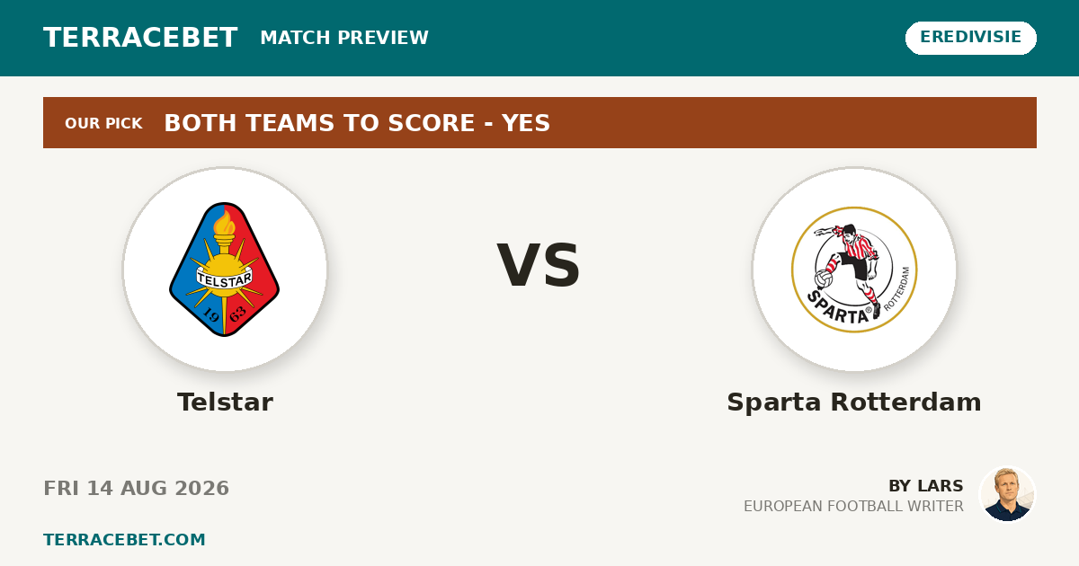 Telstar vs Sparta Rotterdam preview by Lars for TerraceBet