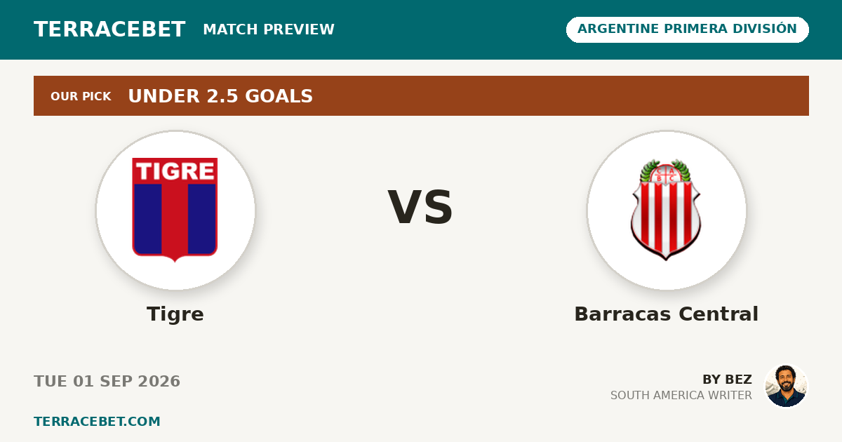 Tigre vs Barracas Central preview by Bez for TerraceBet