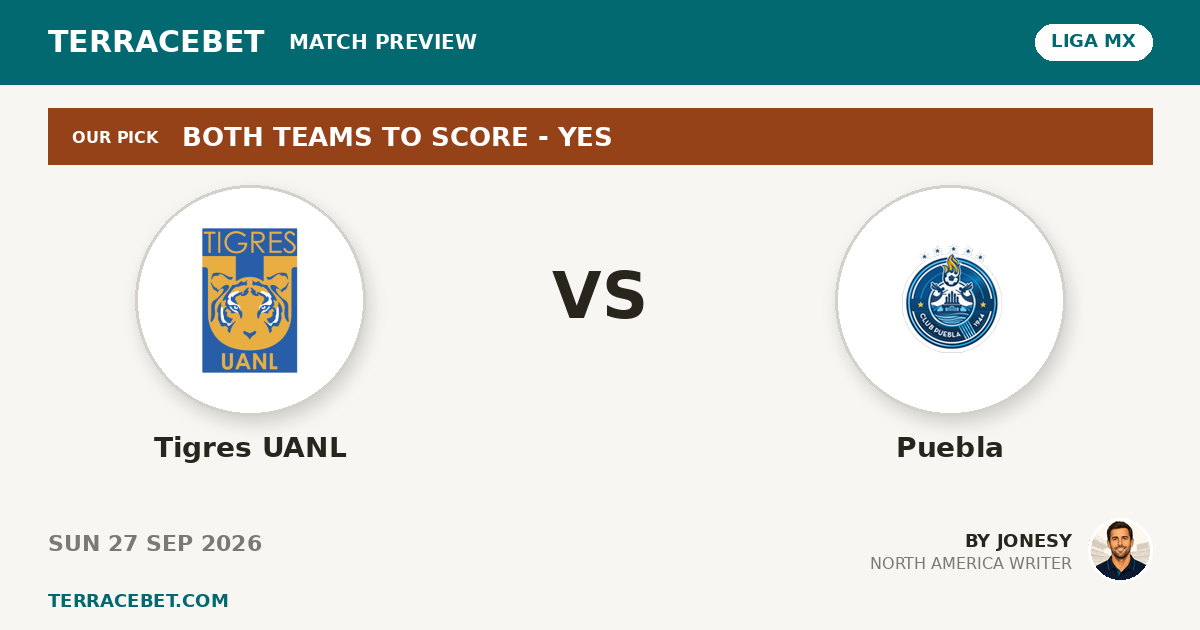 Tigres UANL vs Puebla preview by Jonesy for TerraceBet