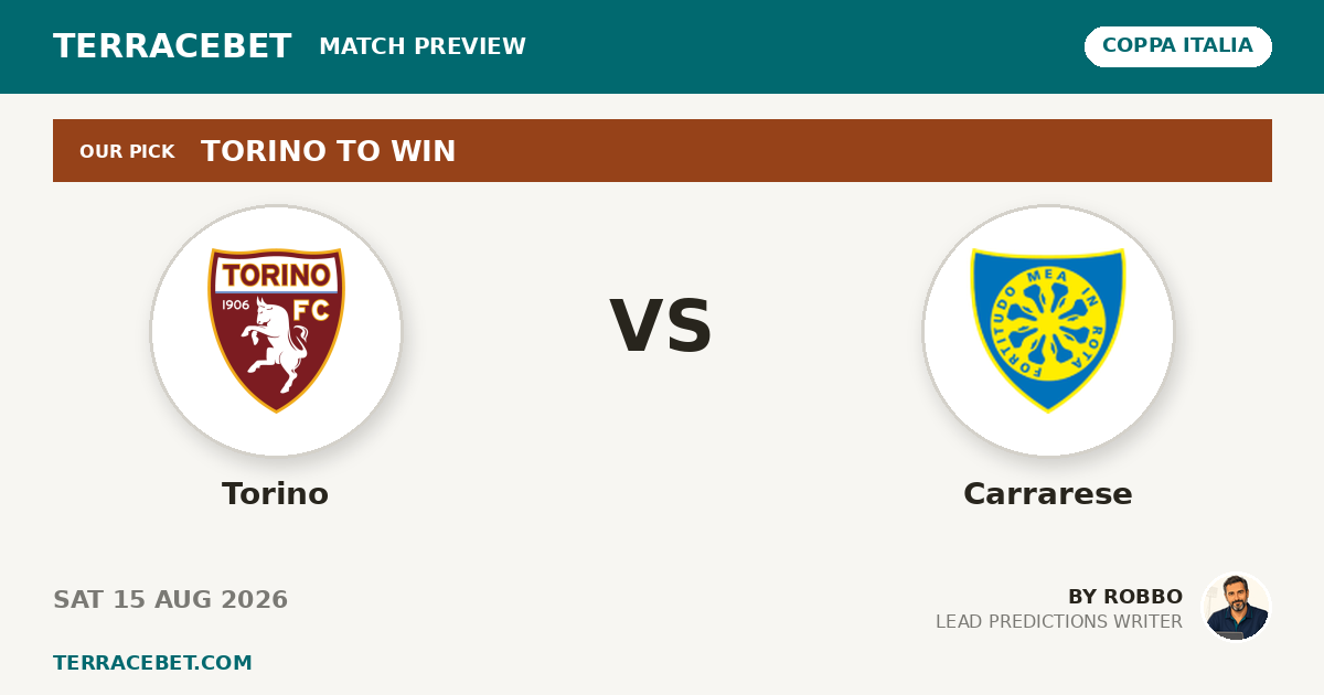 Torino vs Carrarese preview by Robbo for TerraceBet