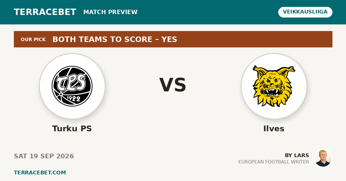 Turku PS vs Ilves preview by Lars for TerraceBet