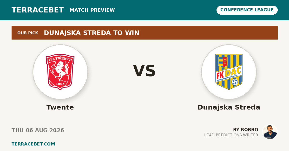 Twente vs Dunajska Streda preview by Robbo for TerraceBet