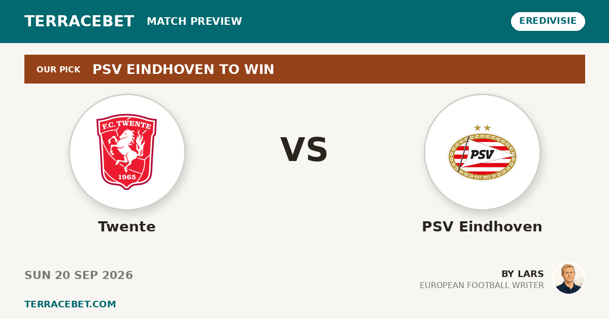 Twente vs PSV Eindhoven preview by Lars for TerraceBet