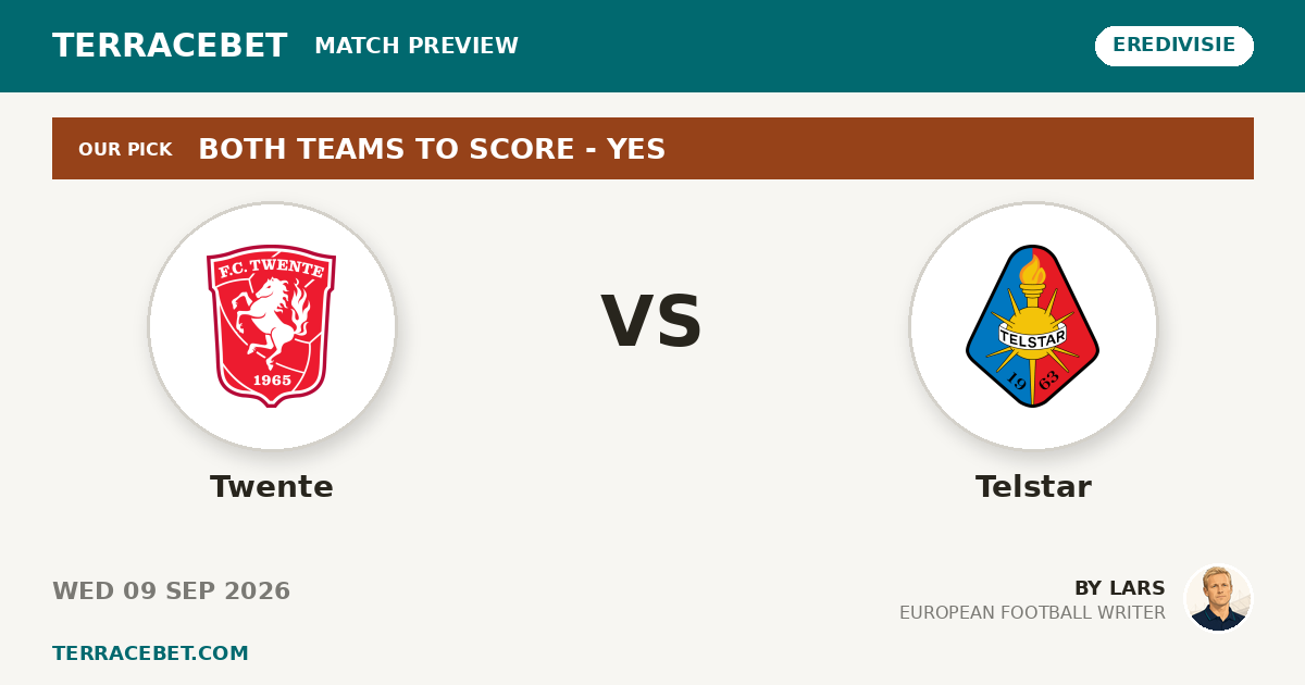 Twente vs Telstar preview by Lars for TerraceBet