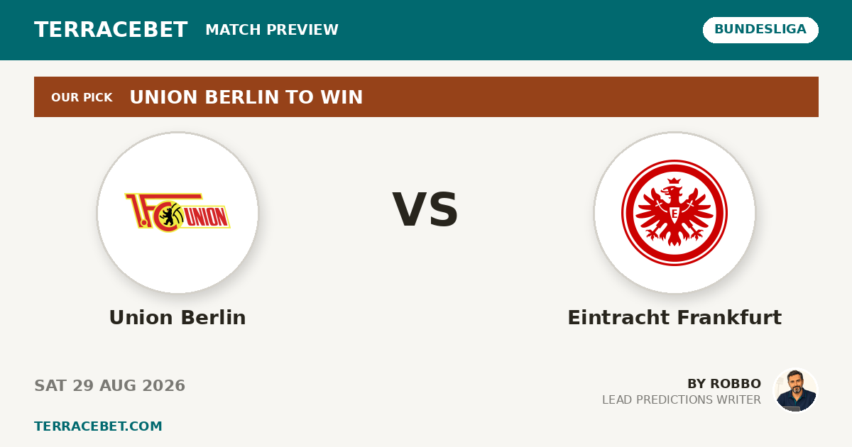 Union Berlin vs Eintracht Frankfurt preview by Robbo for TerraceBet