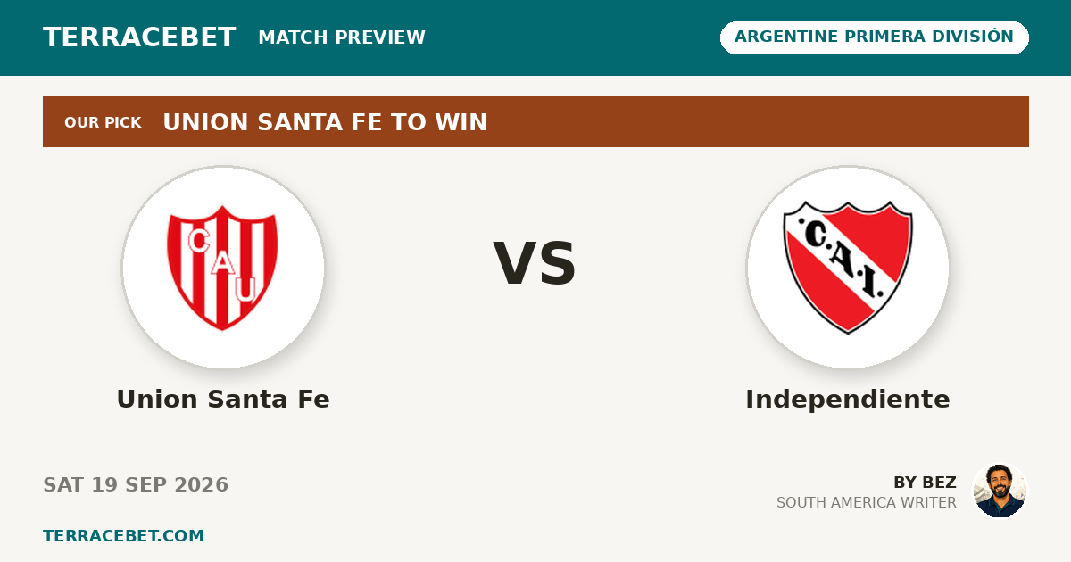 Union Santa Fe vs Independiente preview by Bez for TerraceBet
