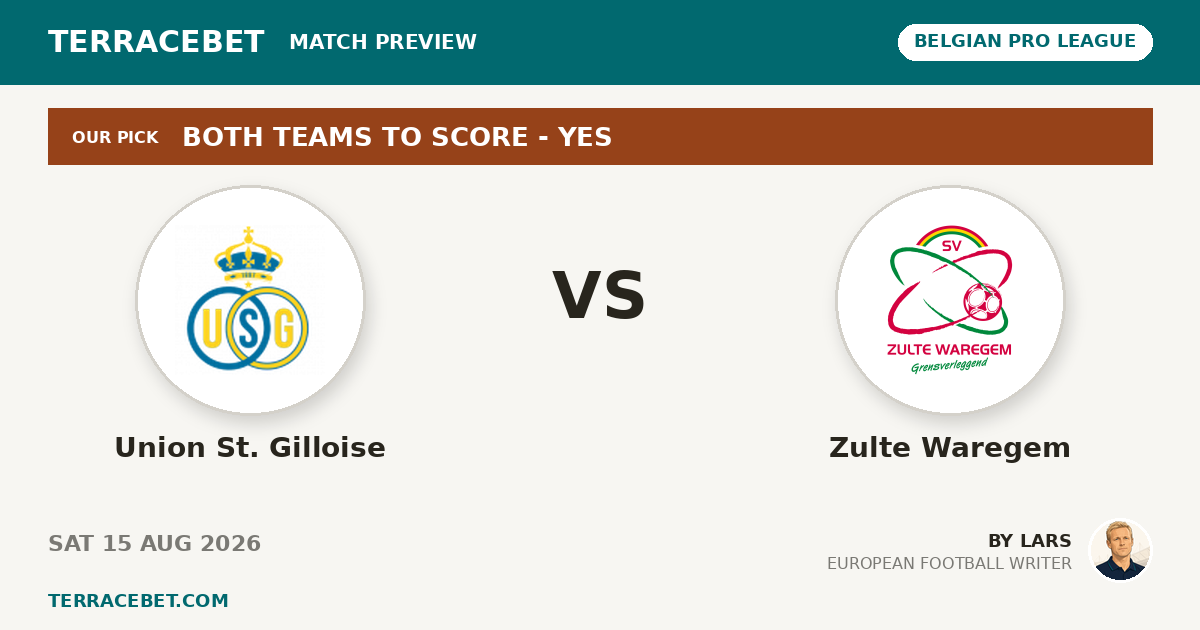 Union St. Gilloise vs Zulte Waregem preview by Lars for TerraceBet
