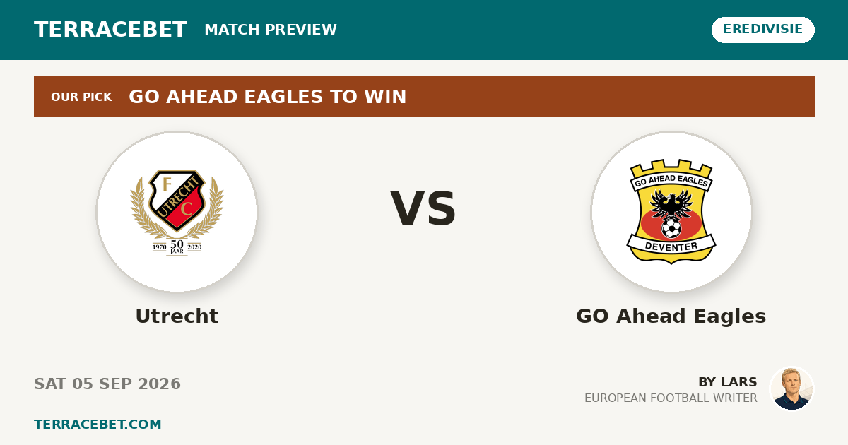 Utrecht vs GO Ahead Eagles preview by Lars for TerraceBet