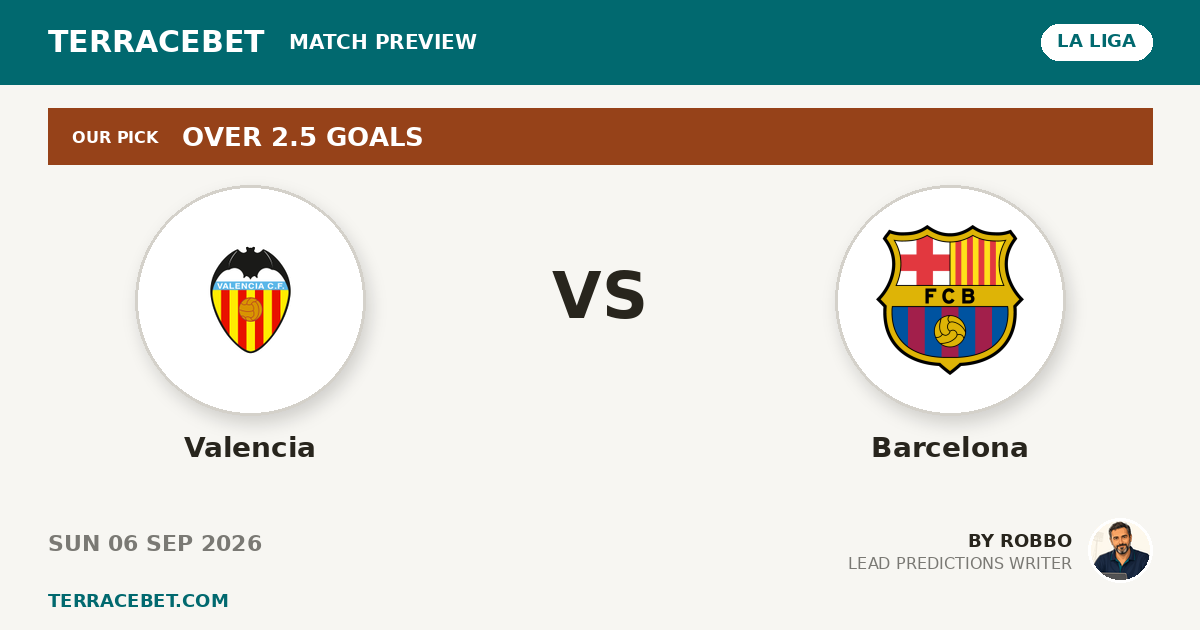 Valencia vs Barcelona preview by Robbo for TerraceBet