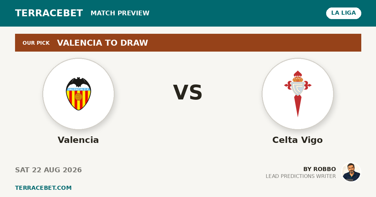 Valencia vs Celta Vigo preview by Robbo for TerraceBet