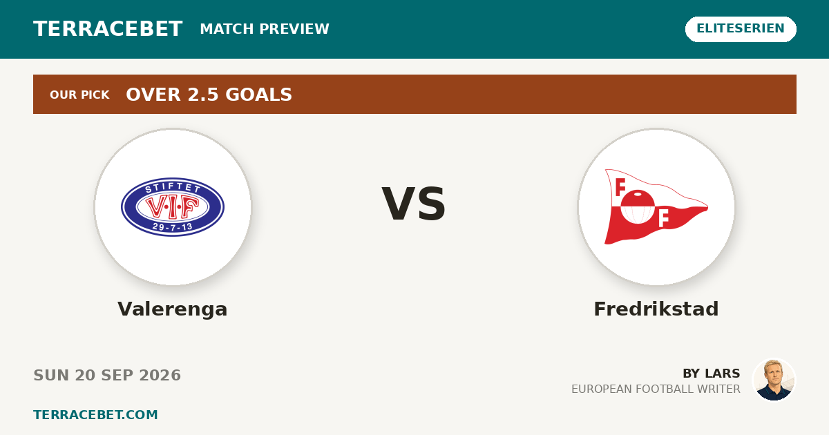 Valerenga vs Fredrikstad preview by Lars for TerraceBet