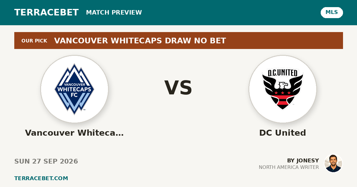 Vancouver Whitecaps vs DC United preview by Jonesy for TerraceBet