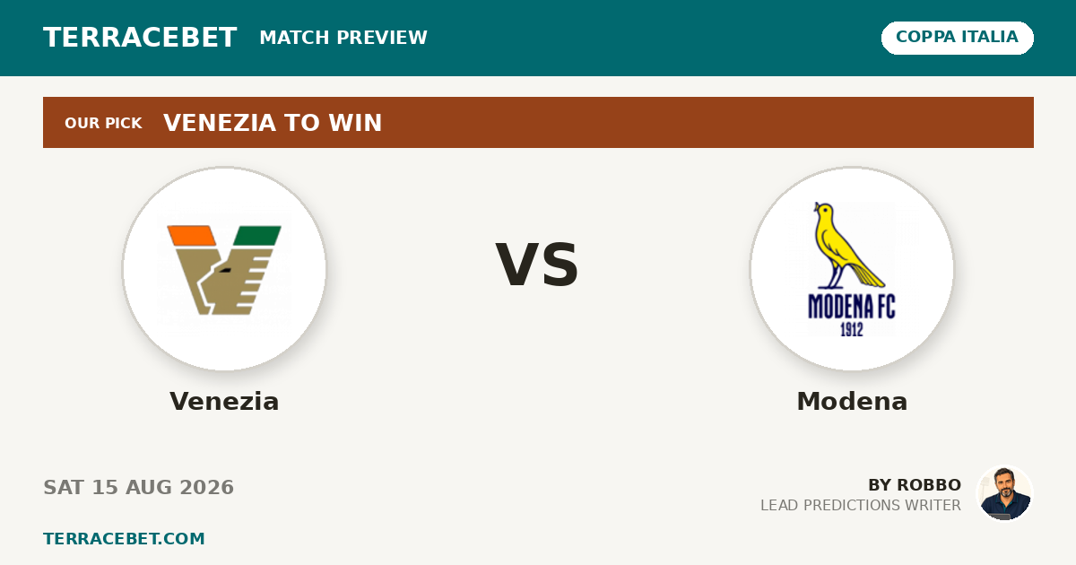Venezia vs Modena preview by Robbo for TerraceBet