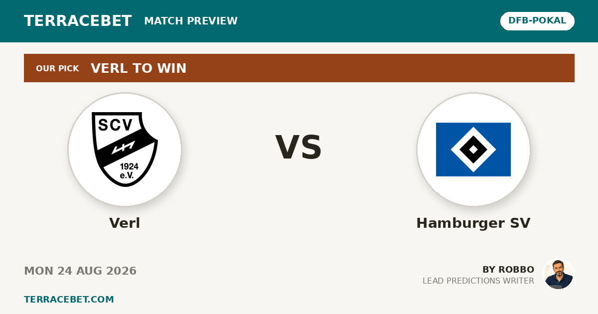 Verl vs Hamburger SV preview by Robbo for TerraceBet