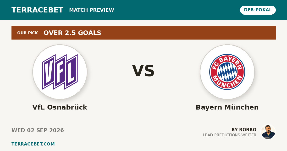 VfL Osnabrück vs Bayern München preview by Robbo for TerraceBet