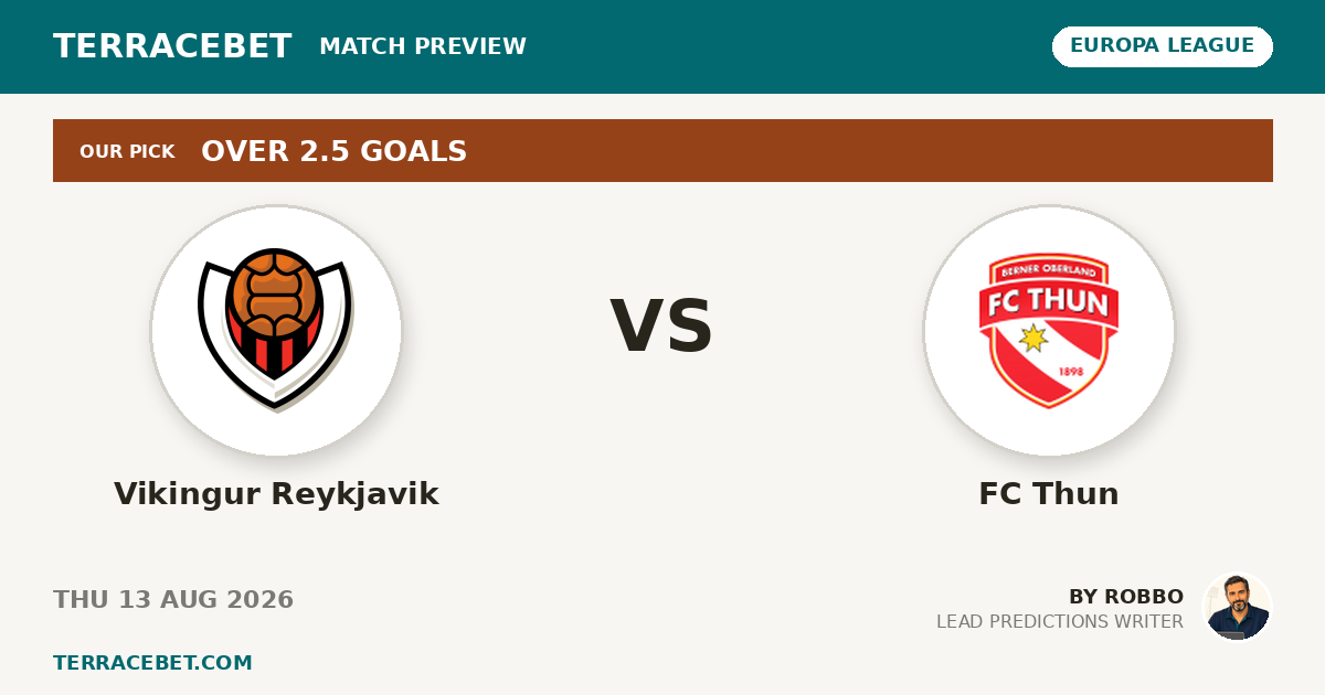Vikingur Reykjavik vs FC Thun preview by Robbo for TerraceBet