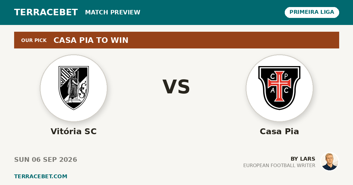Vitória SC vs Casa Pia preview by Lars for TerraceBet
