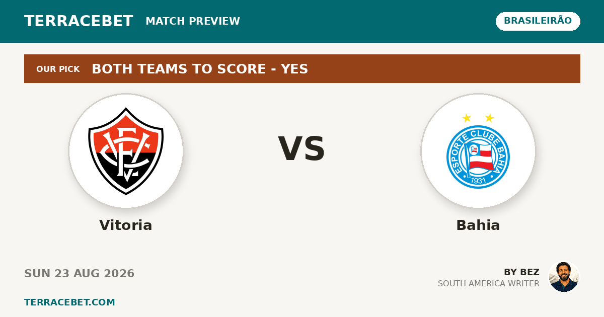 Vitoria vs Bahia preview by Bez for TerraceBet