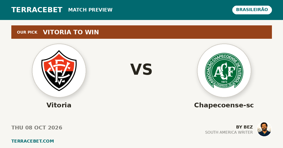 Vitoria vs Chapecoense-sc preview by Bez for TerraceBet
