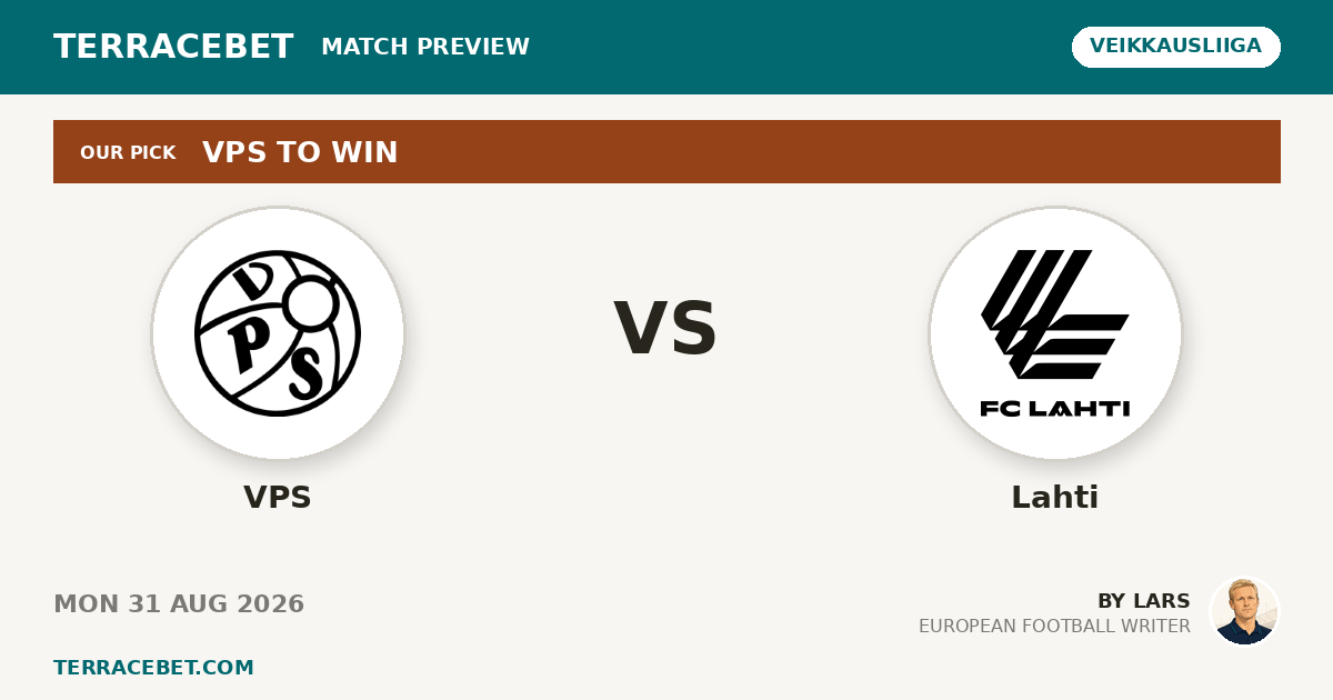 VPS vs Lahti preview by Lars for TerraceBet
