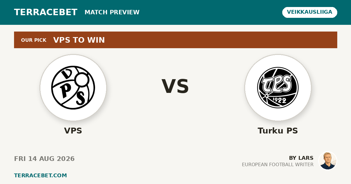 VPS vs Turku PS preview by Lars for TerraceBet