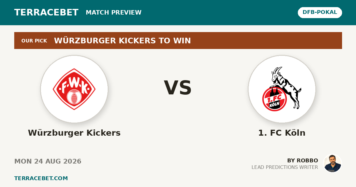 Würzburger Kickers vs 1. FC Köln preview by Robbo for TerraceBet