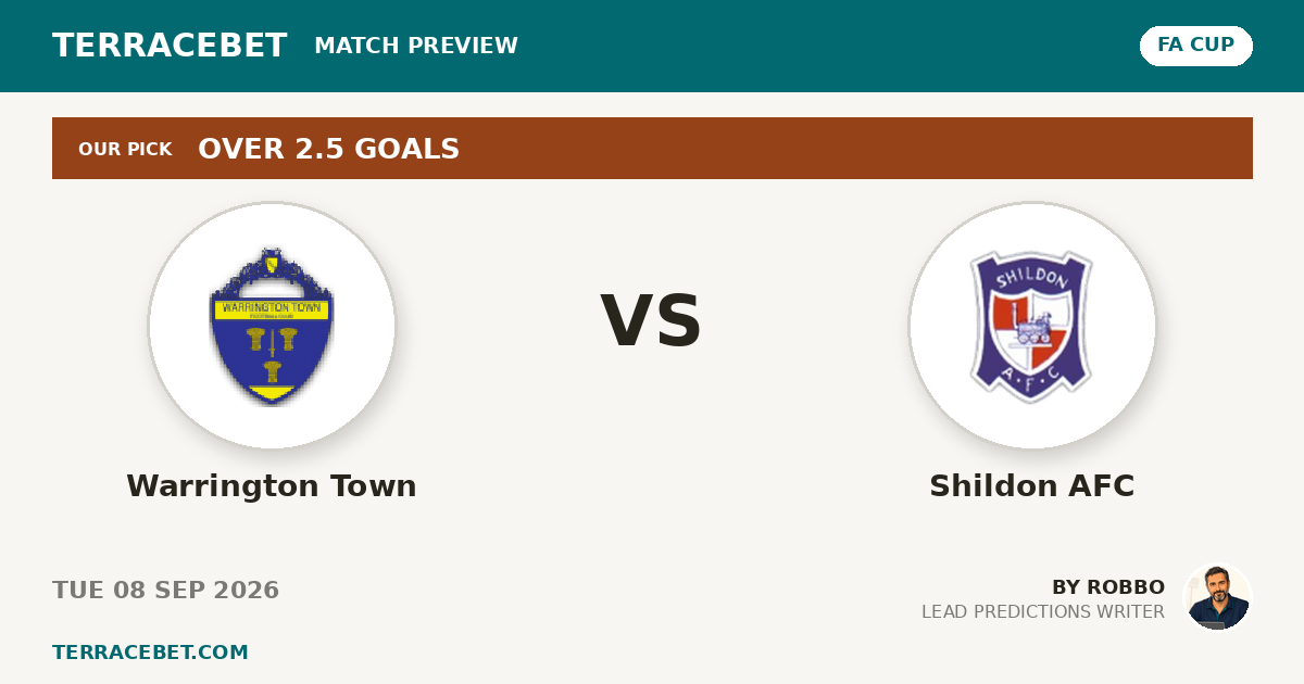 Warrington Town vs Shildon AFC preview by Robbo for TerraceBet
