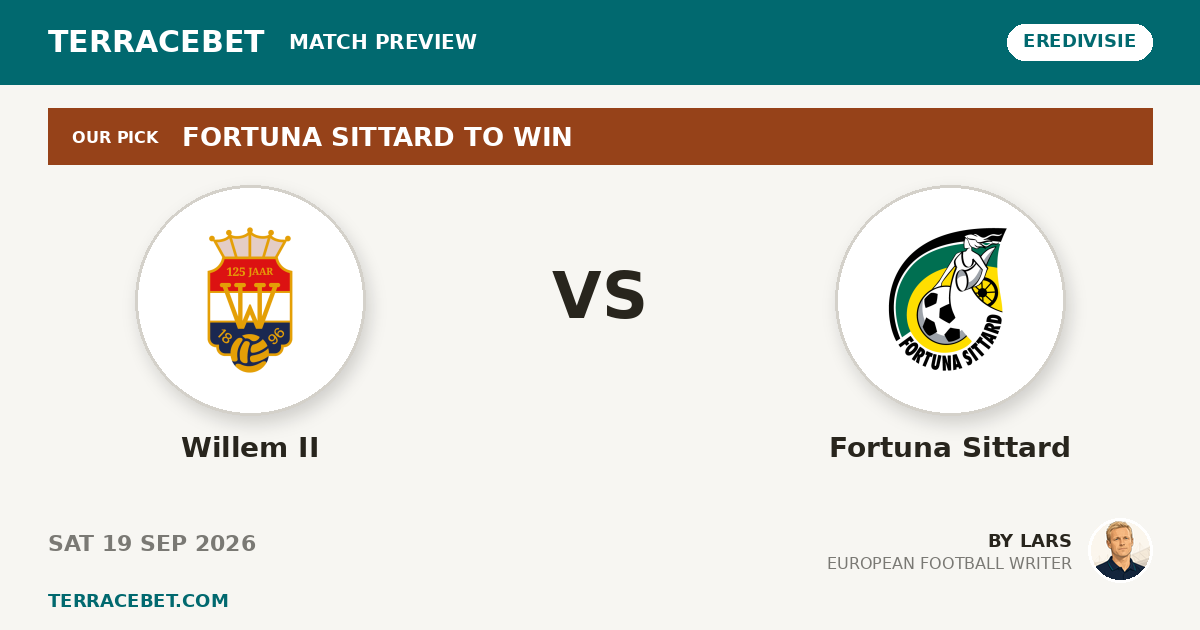 Willem II vs Fortuna Sittard preview by Lars for TerraceBet