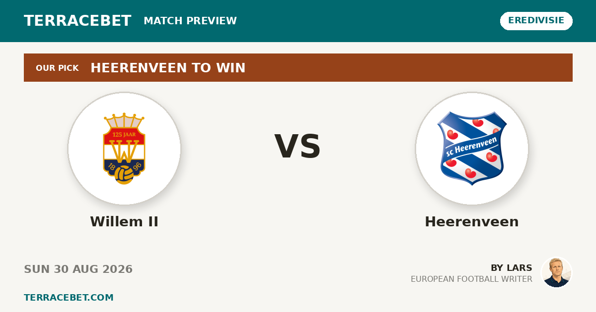 Willem II vs Heerenveen preview by Lars for TerraceBet