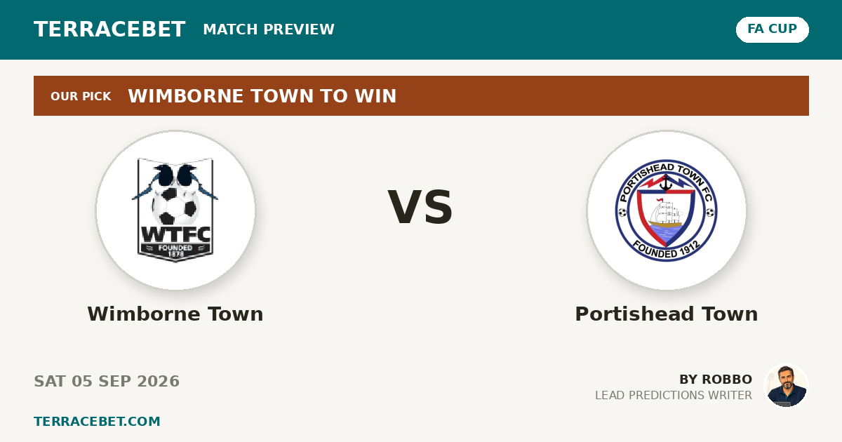 Wimborne Town vs Portishead Town preview by Robbo for TerraceBet