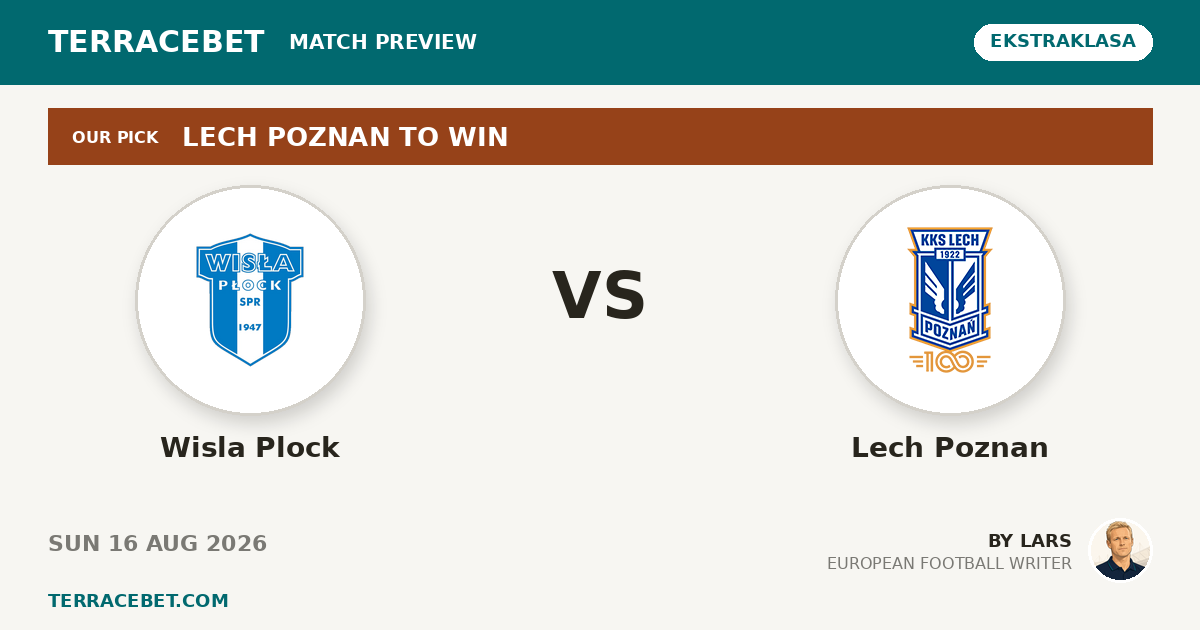 Wisla Plock vs Lech Poznan preview by Lars for TerraceBet