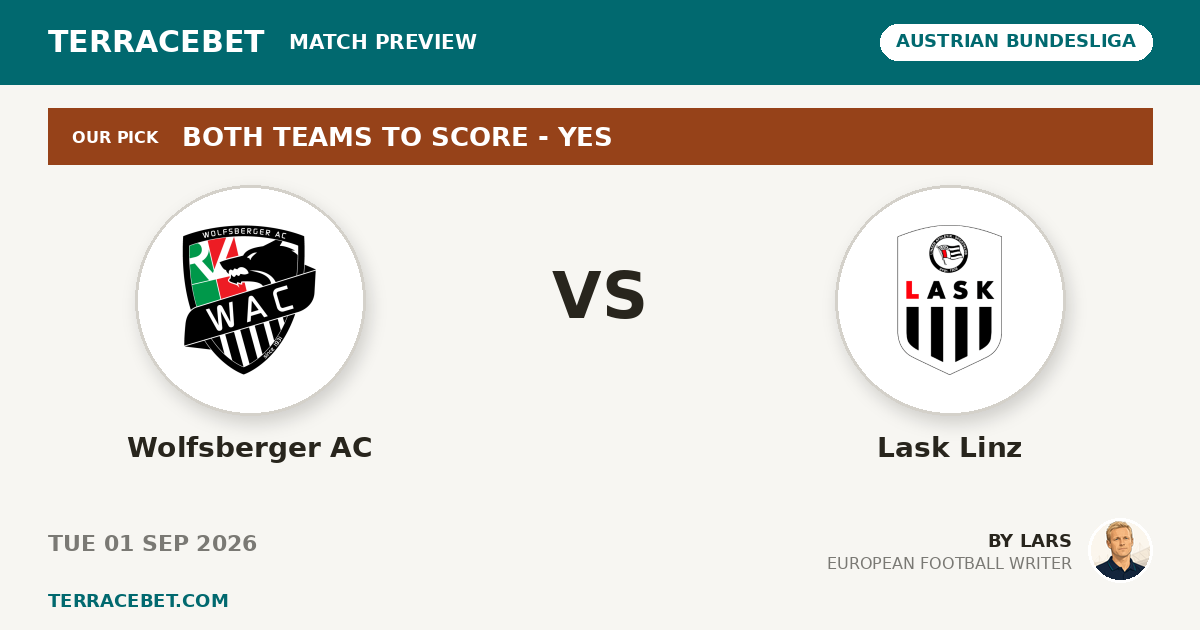 Wolfsberger AC vs Lask Linz preview by Lars for TerraceBet