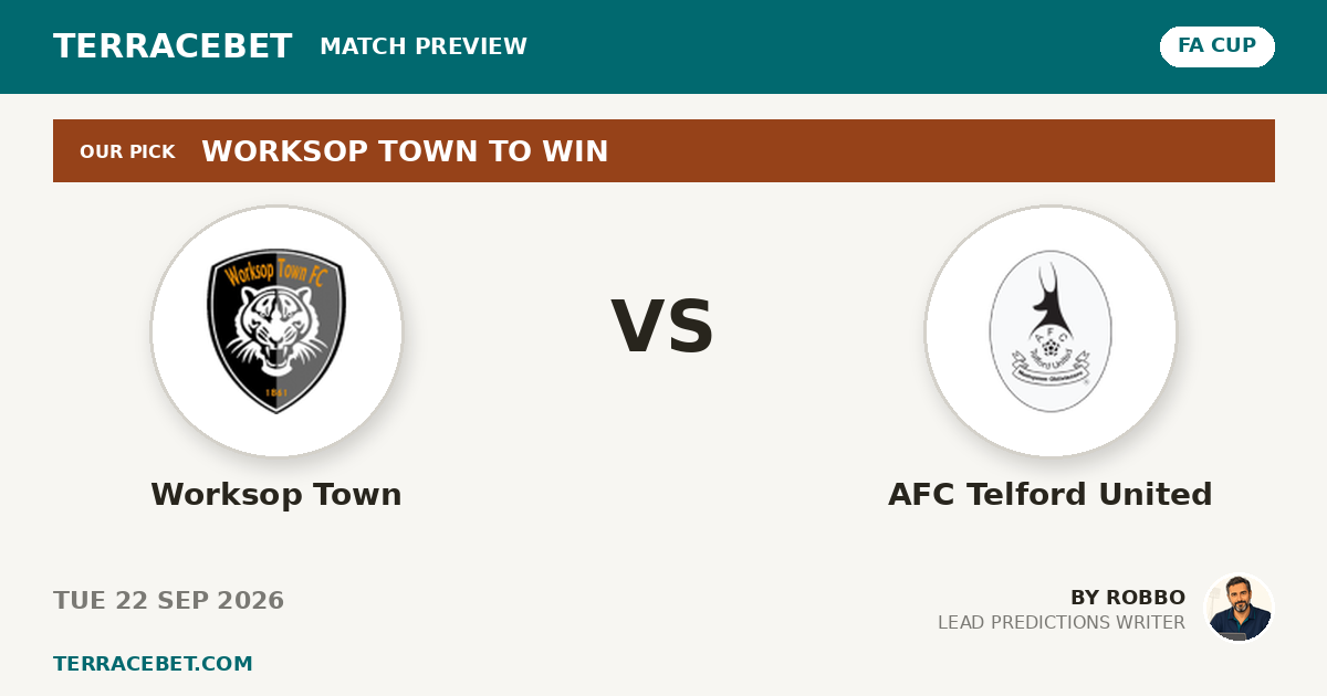 Worksop Town vs AFC Telford United preview by Robbo for TerraceBet