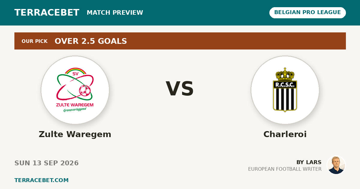 Zulte Waregem vs Charleroi preview by Lars for TerraceBet