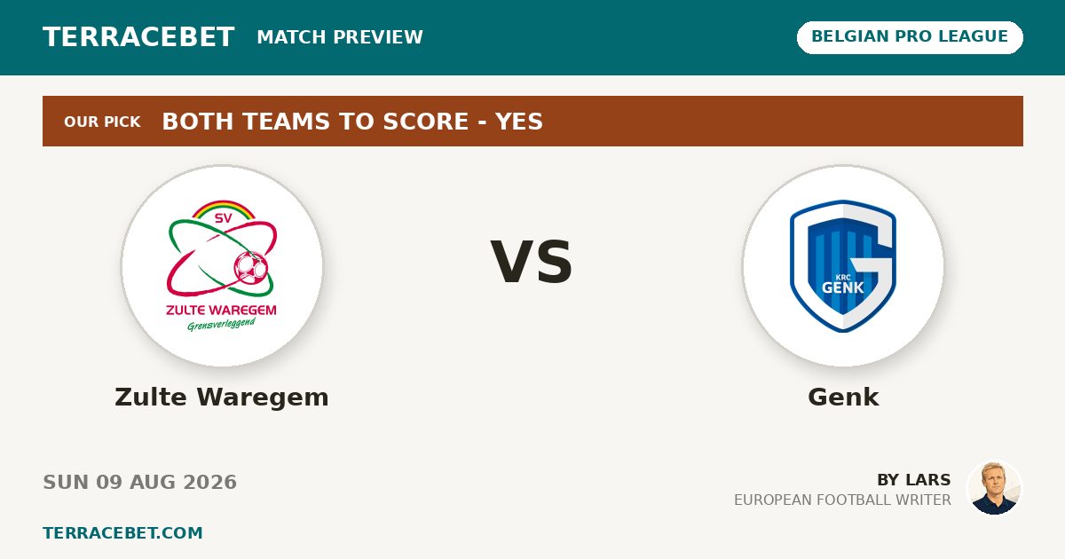 Zulte Waregem vs Genk preview by Lars for TerraceBet